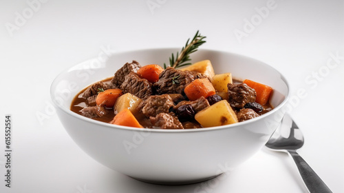 bowl of vegetable and beef stew