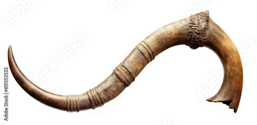 old horn isolated on white background created with Generative AI technology