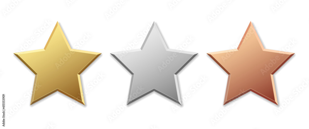 Golden silver and bronze star product rating review for apps and websites Golden silver and bronze star product rating review for apps and websites