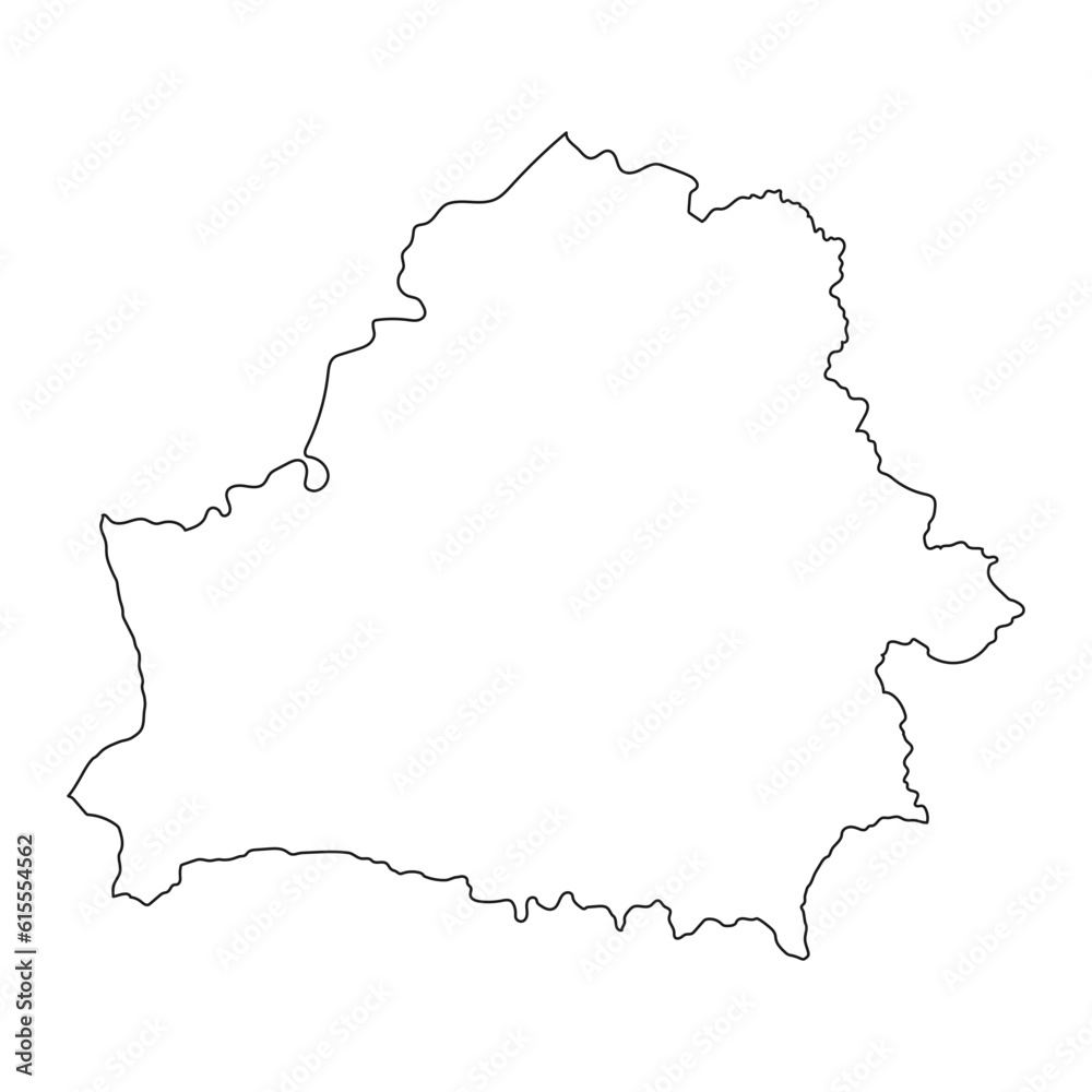 Highly detailed Belarus map with borders isolated on background Highly detailed Belarus map with borders isolated on background