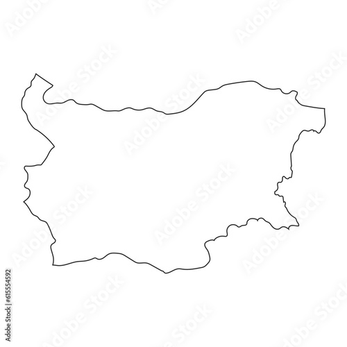 Highly detailed Bulgaria map with borders isolated on background