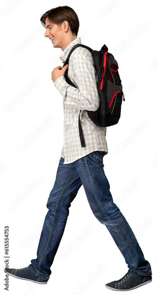Portrait of a Smiling Student with Backpack Portrait of a Smiling Student with Backpack
