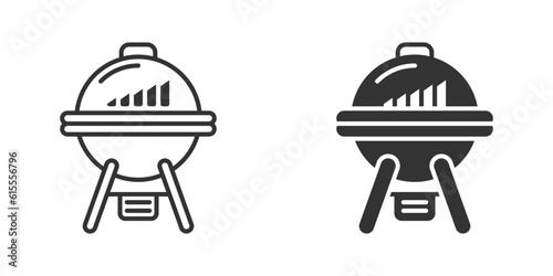 Grill bbq icon. Brazier icon. Vector illustration.