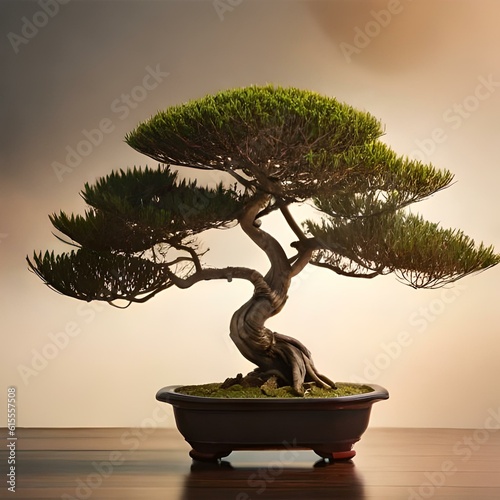 bonsai tree isolated on white