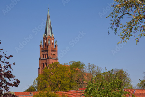 View to the Marienkirche in Röbel, Germany