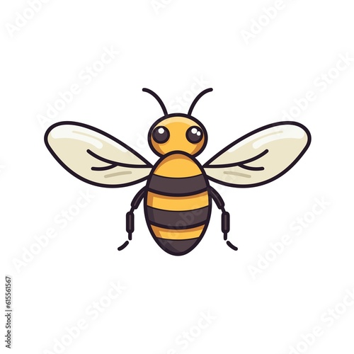 flying bee vector illustration  a bee with fin vector illustration 