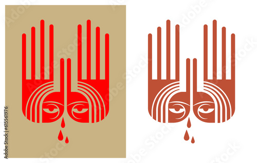Vector illustration. Boho style. Mid-century modern graphics. Minimalist illustration. Abstract figures. Design elements for social networks, blog posts, banners, cards. 
Векторная иллюстрация. Бохо.
