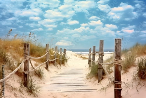 Print op canvas sand dune beach