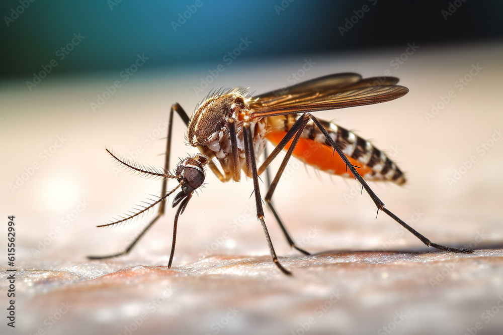 Mosquito on a skin, Mosquito on a skin,
