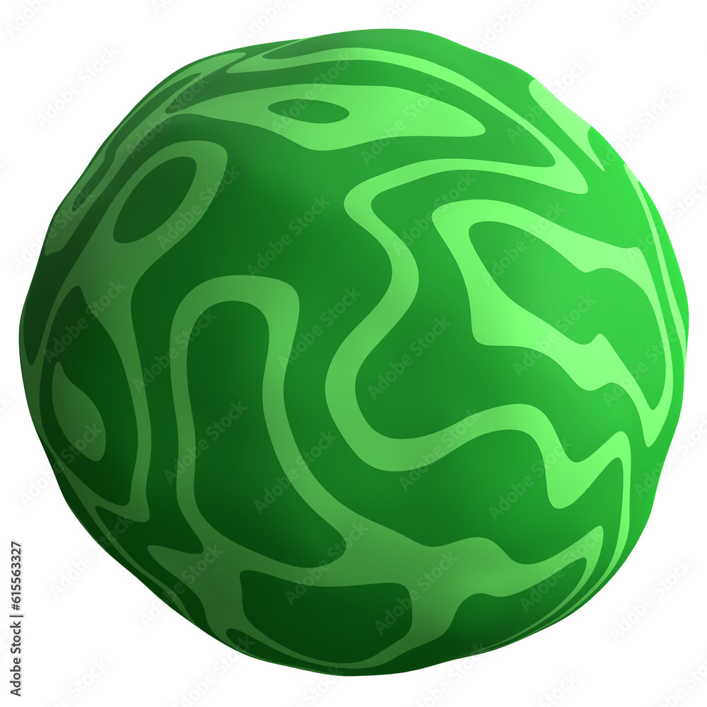 3D illustration of a green planet 3D illustration of a green planet