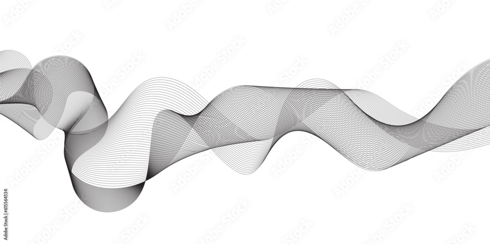 Fototapeta premium Abstract grey smooth element swoosh speed wave modern stream background. Abstract wave line for brochure, flyer, banner, template, wallpaper background with wave design. Abstract business wave lines.