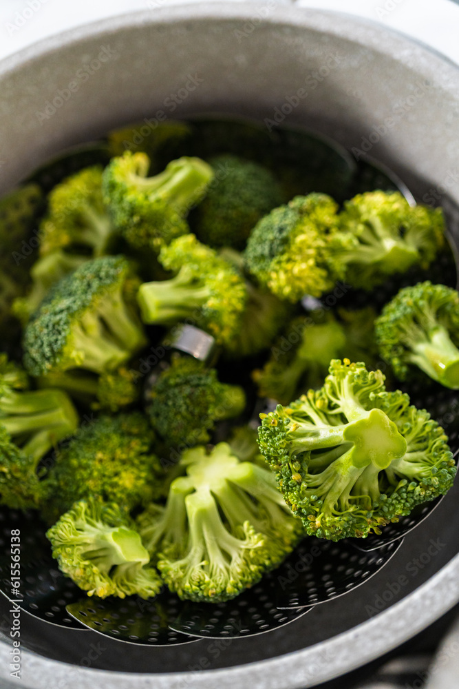 Steamed broccoli Steamed broccoli