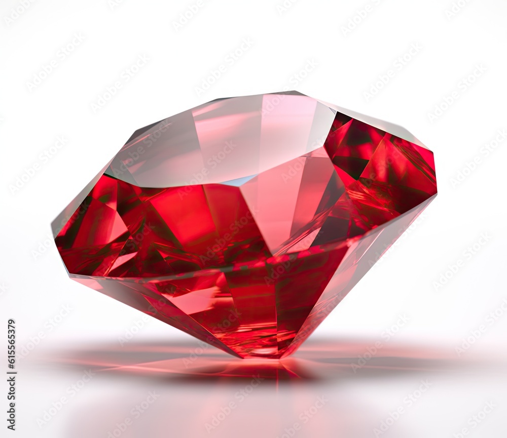 Ruby Gem Stone isolated created with Generative AI technology Ruby Gem Stone isolated created with Generative AI technology