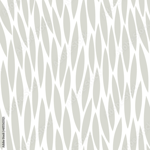 Floral seamless vector pattern. Leafs subtle background. Abstract grey field grass ornament