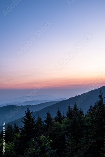 sunset at Smoky Mountain National Park