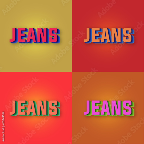 Mosaïque colorée "Jeans"