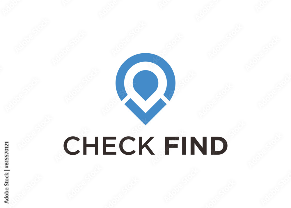 check location logo design vector silhouette illustration check location logo design vector silhouette illustration