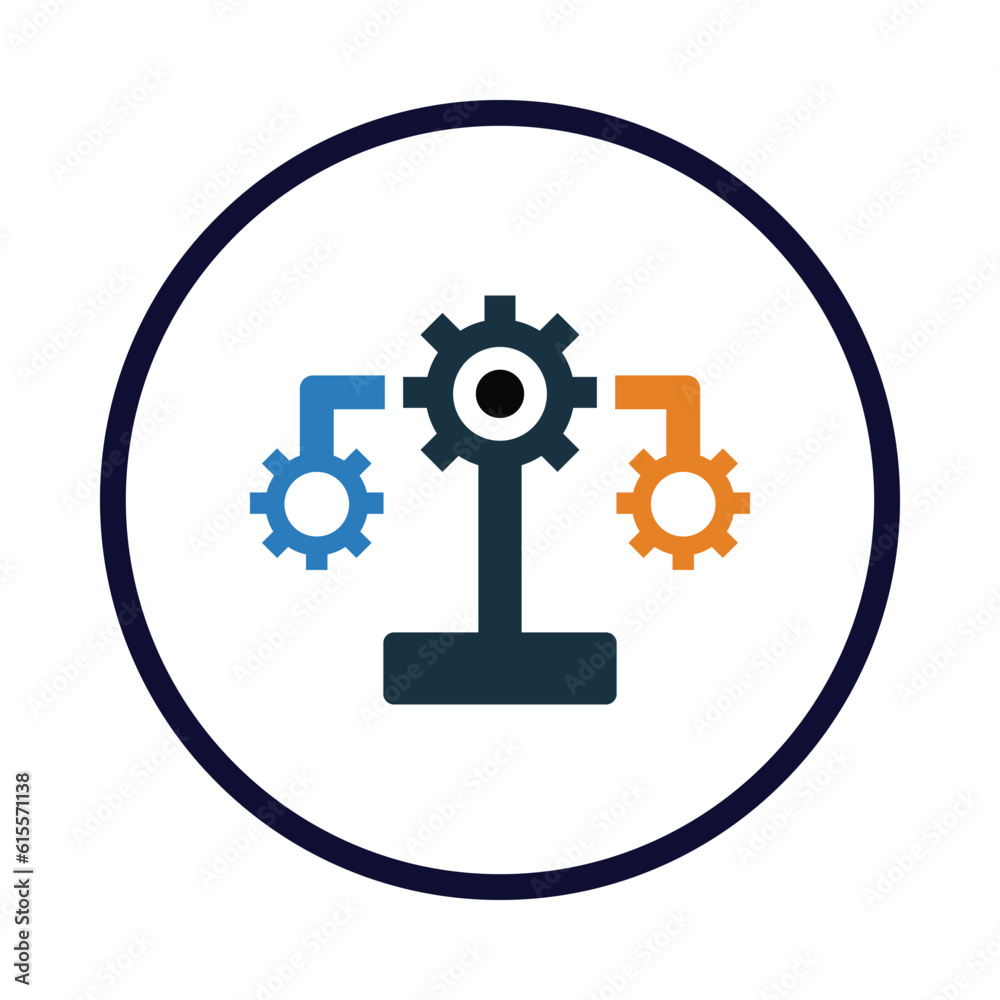Process, robotic, automation, gear, setting, business automation gear icon Process, robotic, automation, gear, setting, business automation gear icon
