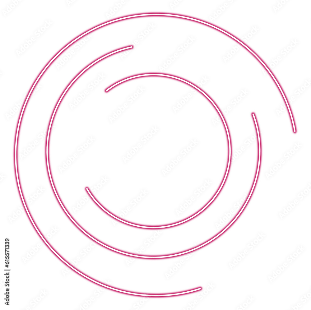Pink Neon Light Sign Circle Frame