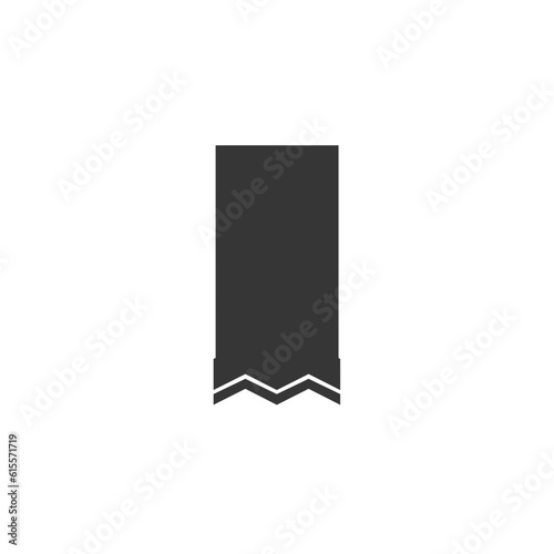 blue curved paper blank banners isolated on white background. Jpg illustration.