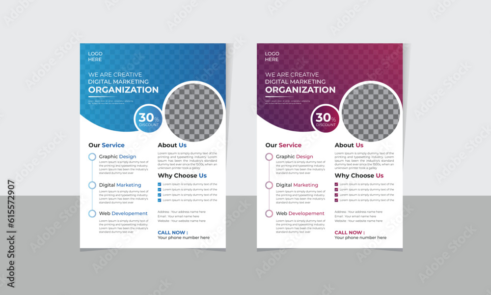 Naklejka premium Corporate business flyer.