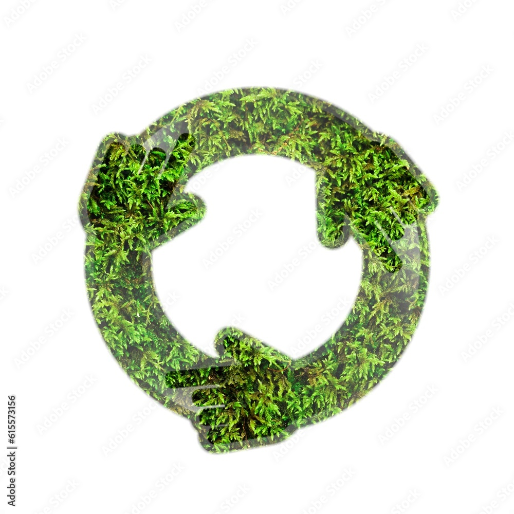 Environment day background. Green recycling sing