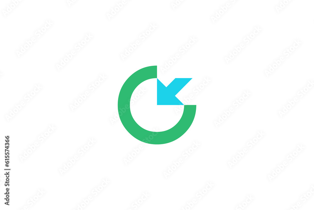 C Arrow Down Logo Design Vector C Arrow Down Logo Design Vector