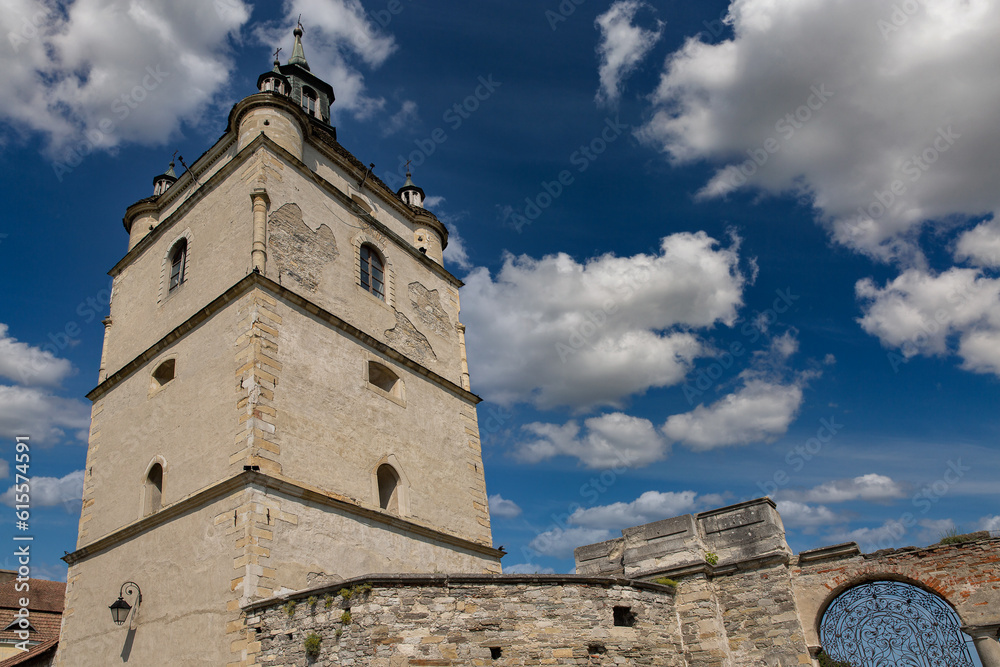 Bell tower of Armenian Church of St. Nicholas. Kamianets-Podilskyi, Ukraine.