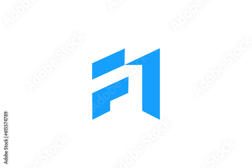 F1 Initials Logo Design Vector Sign 