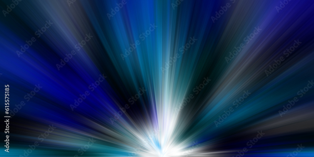 Abstract blue sunburst light background