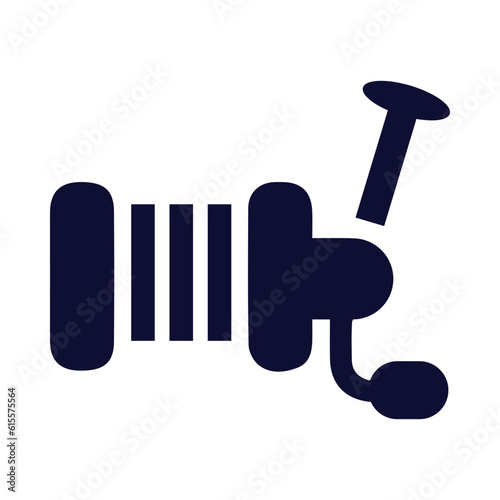 Fishing Reel, Modern fishing reel icon