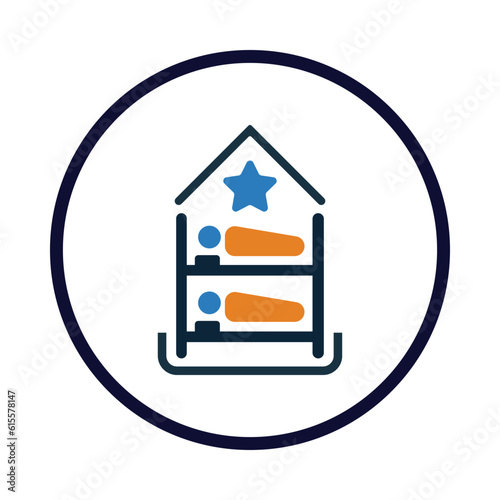 hotel, Hostel, guest, bed, guest on bed, hostel icon