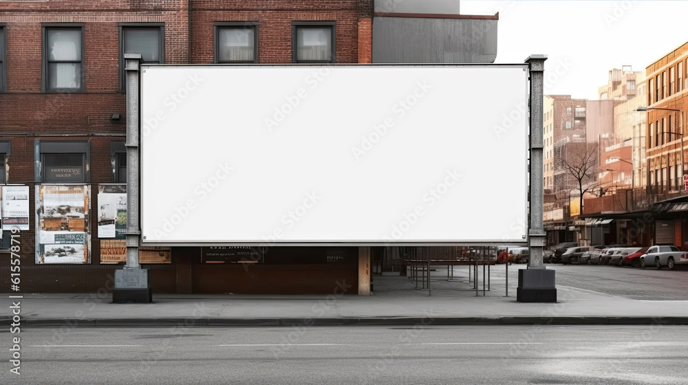 Large white blank billboard Large white blank billboard