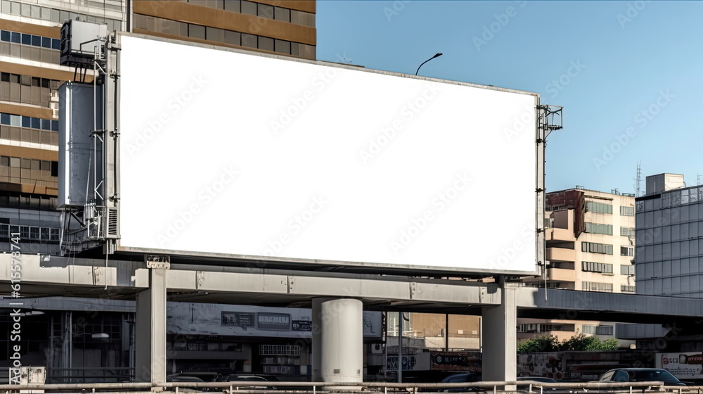Obraz premium Large white blank billboard
