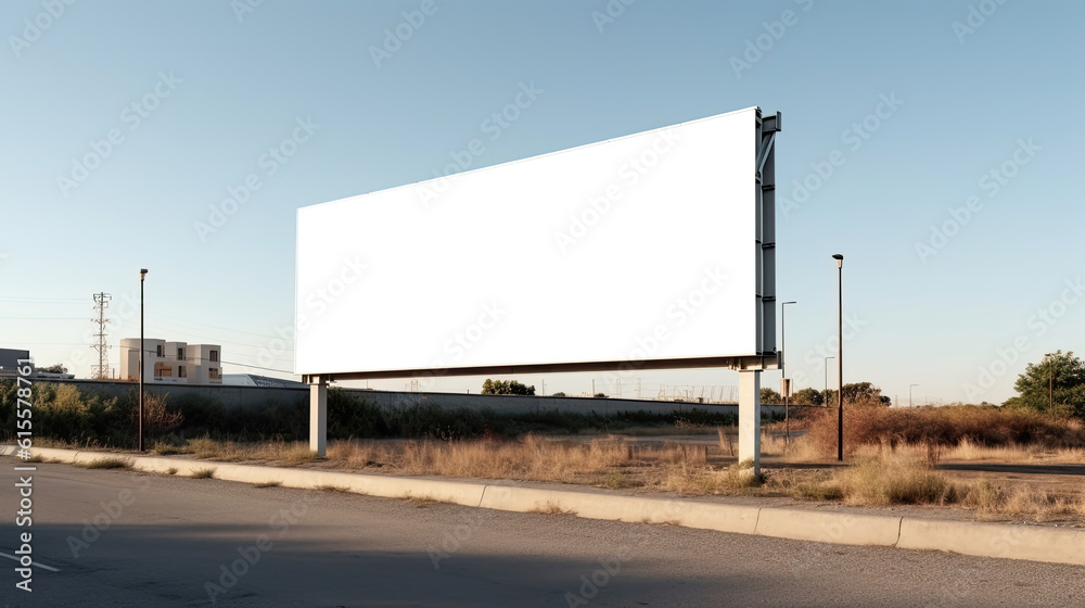 Obraz premium Large white blank billboard