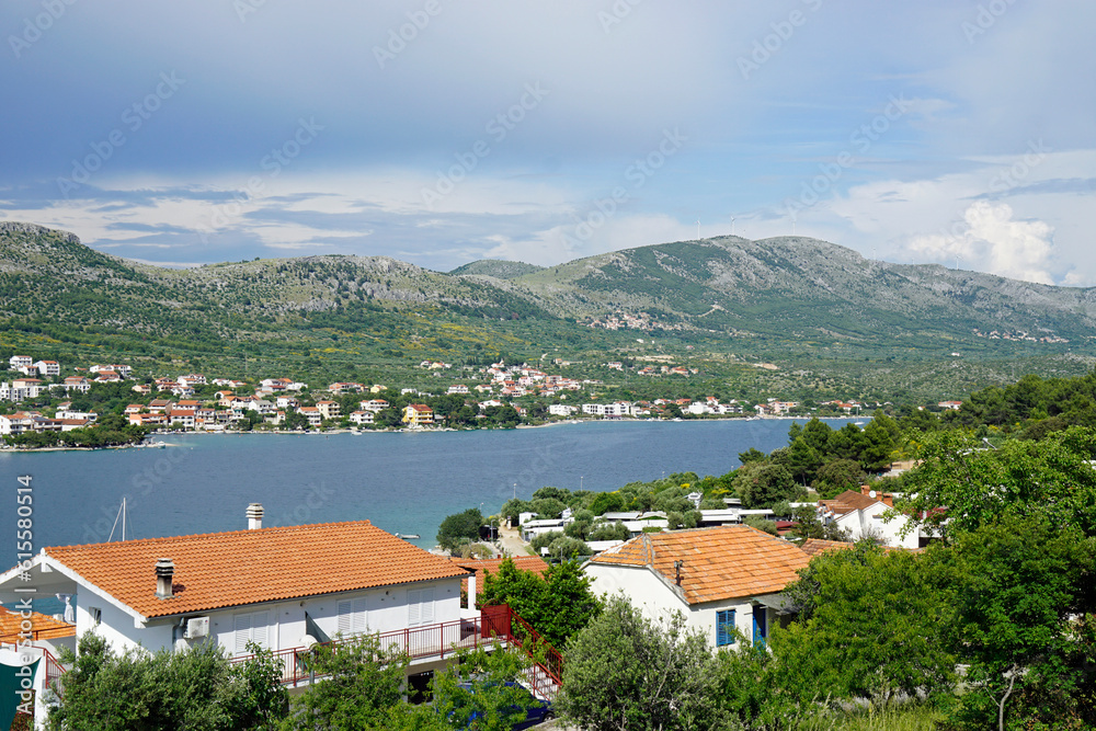 coastal landscape in dalmatia in croatia - obrazy, fototapety, plakaty 