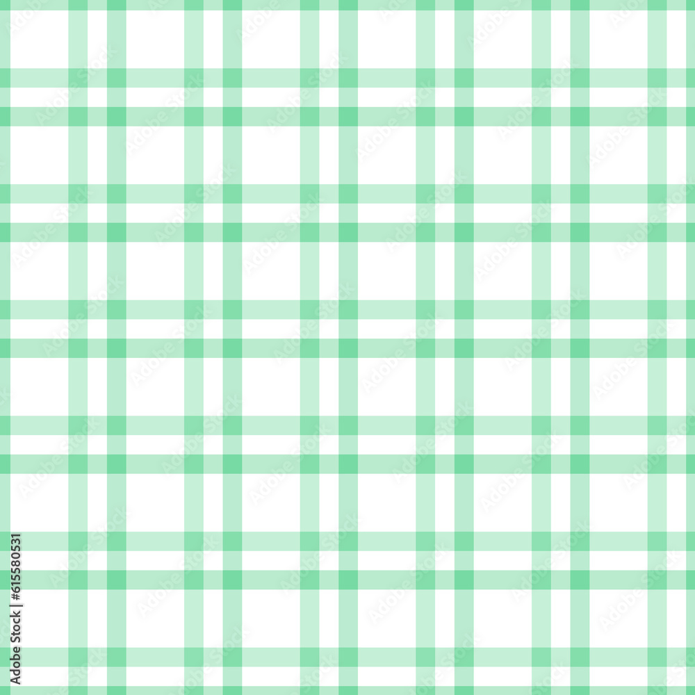 Gingham seamless pattern.Green background texture. Checked tweed plaid repeating wallpaper. Fabric design.