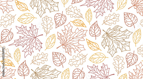 Autumn pattern with autumn leaves.