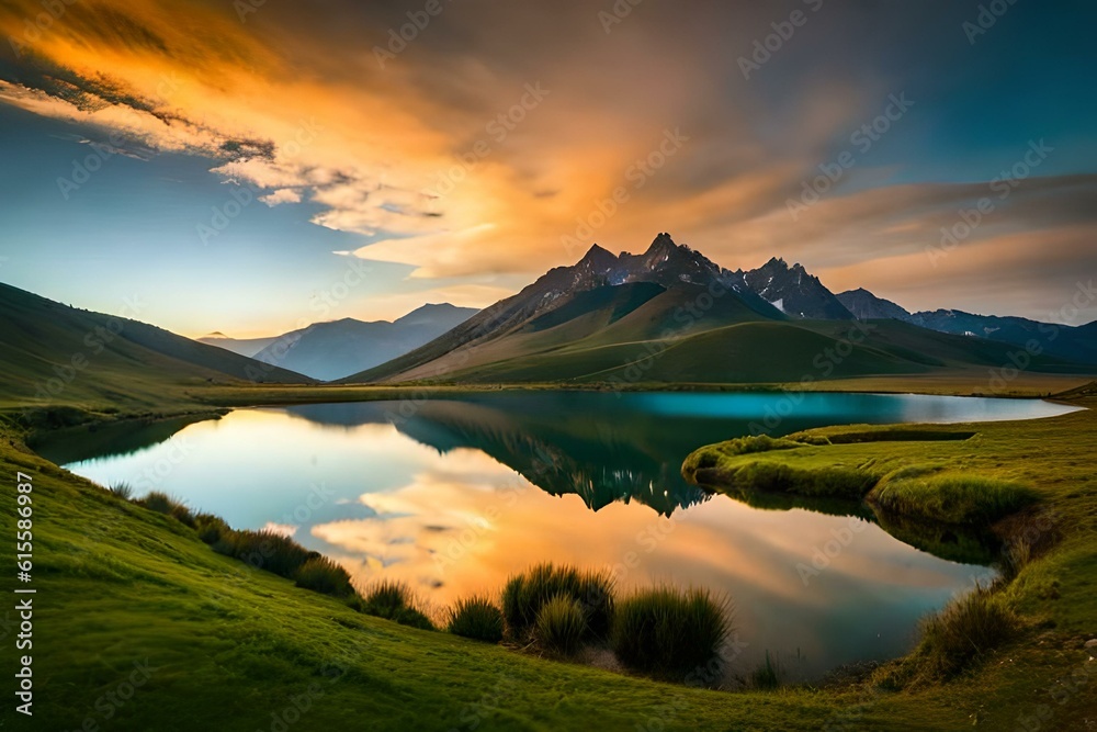 A beautiful and eye catching landscape - AI Generative A beautiful and eye catching landscape - AI Generative