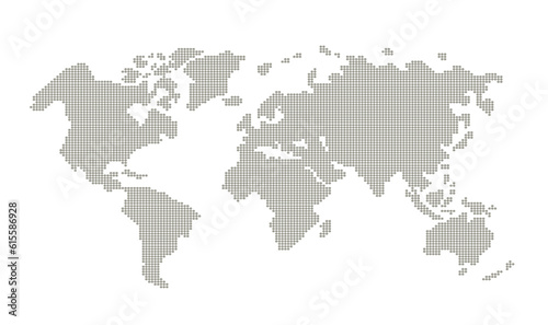 World map. Abstract dotted map