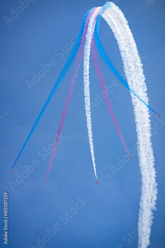 Airshow display high in the sky