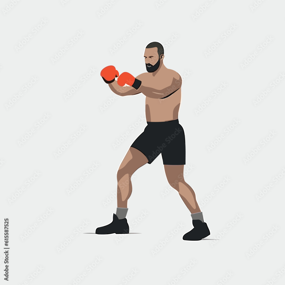 boxing vector flat minimalistic asset isolated illustration boxing vector flat minimalistic asset isolated illustration