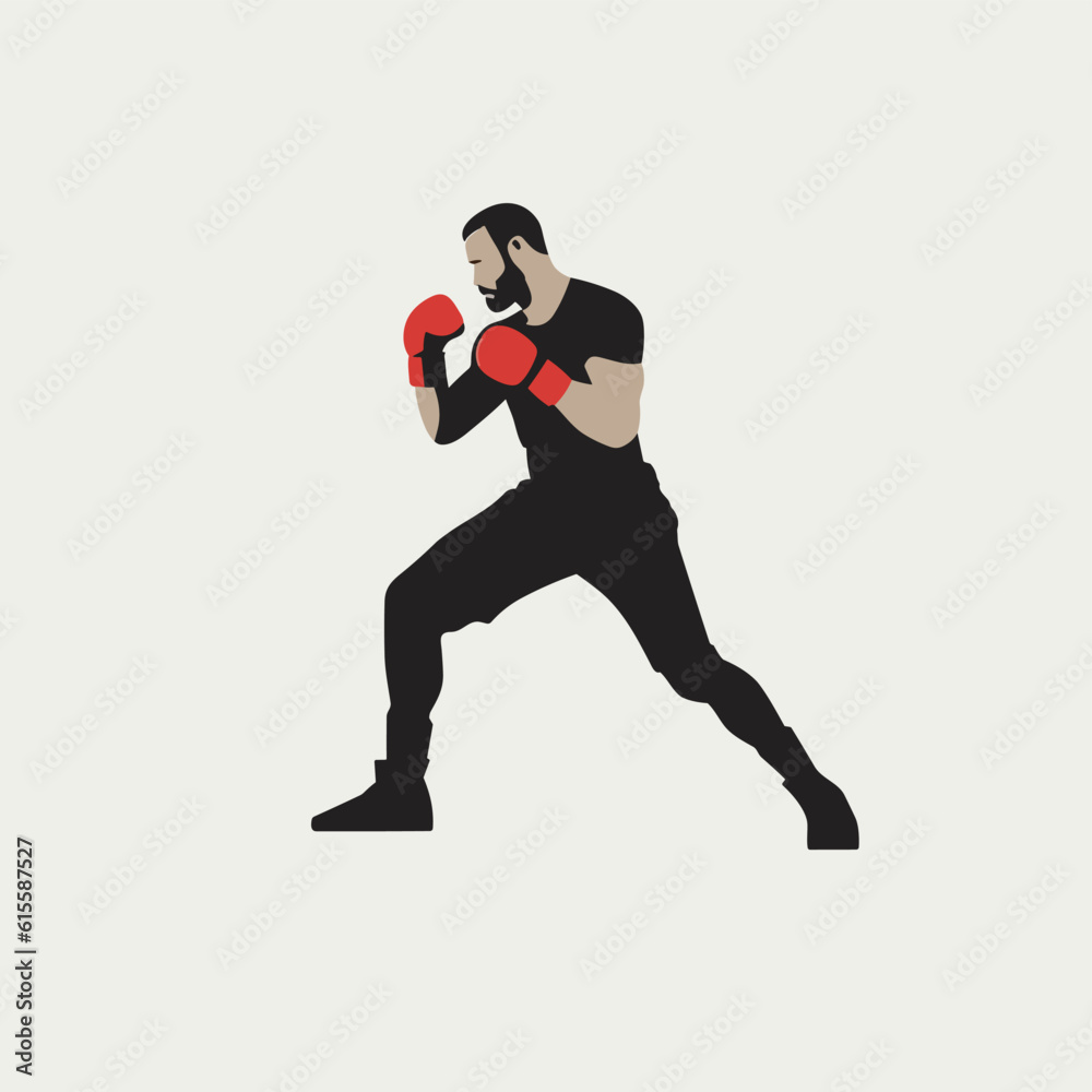 boxing vector flat minimalistic asset isolated illustration