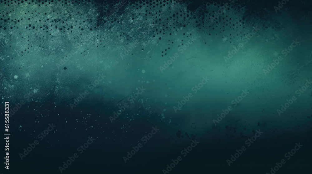 Dark blue green grunge textured background, grainy gradient abstract halftone banner. Dark blue green grunge textured background, grainy gradient abstract halftone banner.