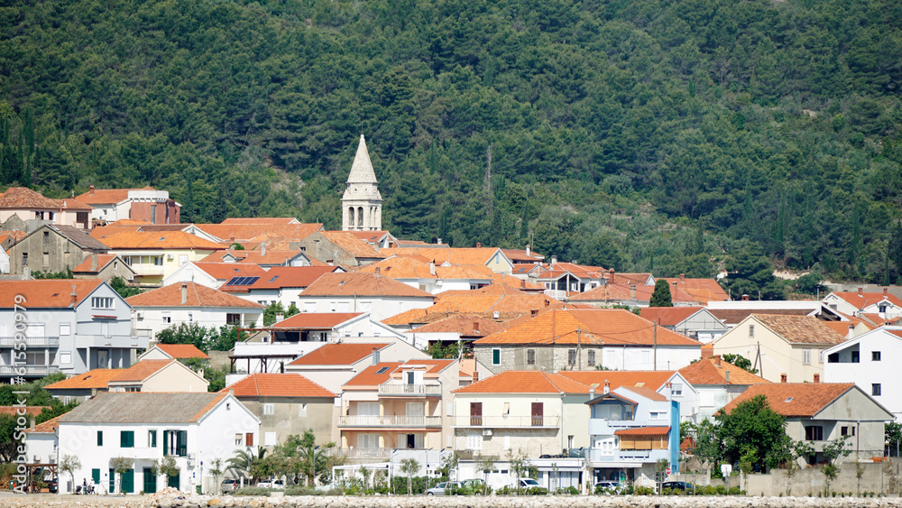 church in dalmatian village in croatia