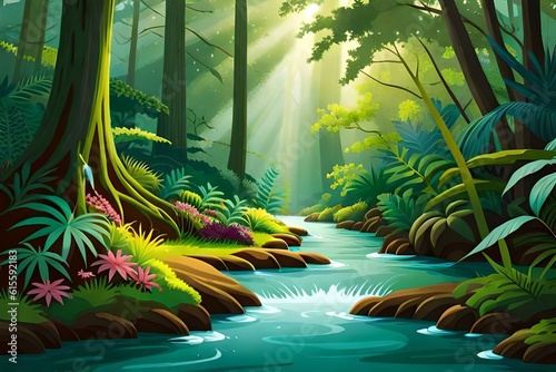 Jungle Reverie  Surreal Sunlit Landscapes Brought to Life by AI