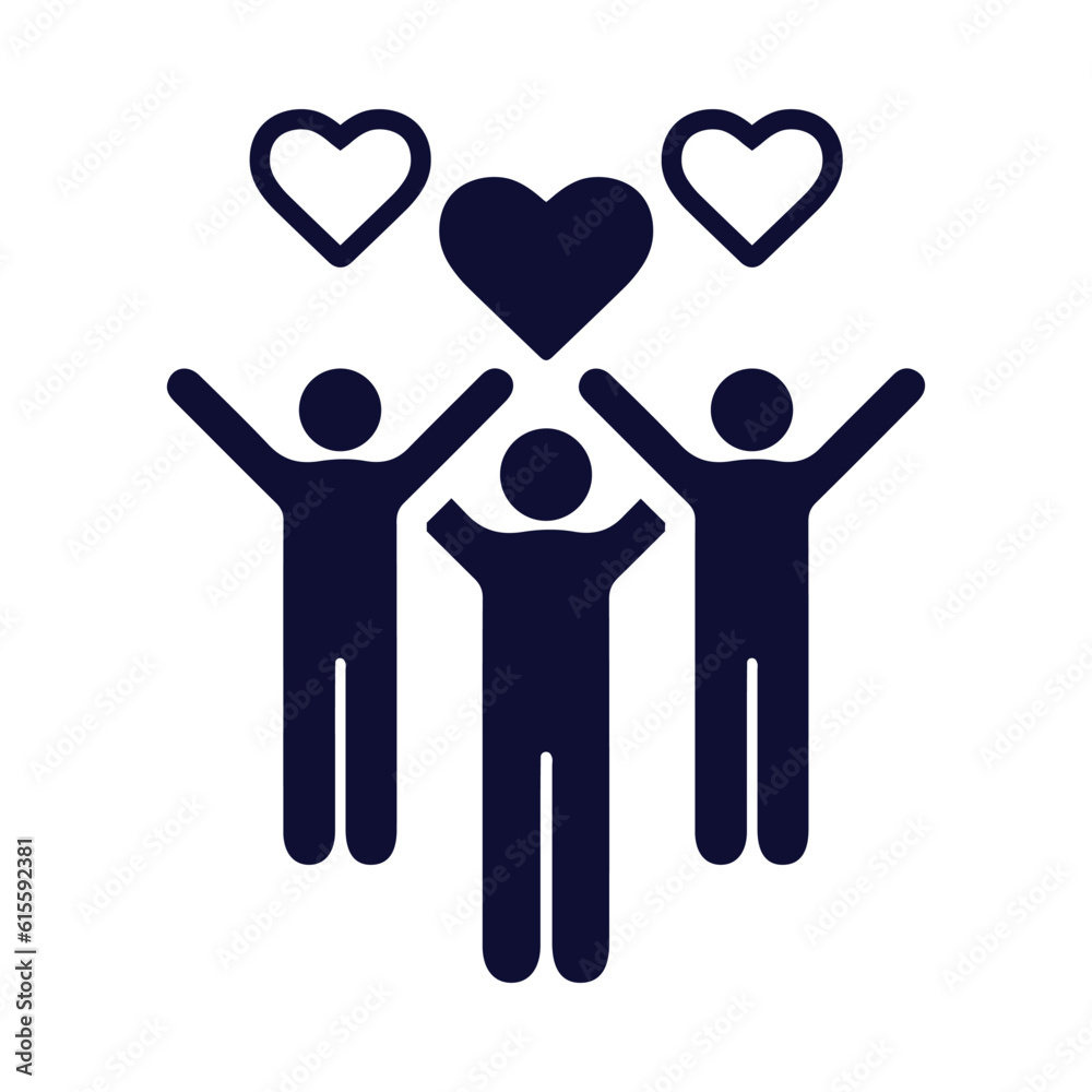 Friendship, love, charity, Equality, Volunteer icon Friendship, love, charity, Equality, Volunteer icon
