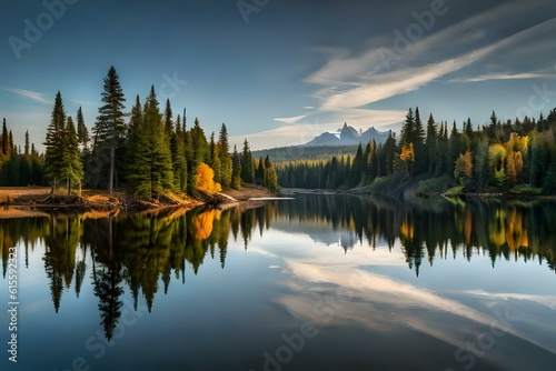 Digital Reflections: Trending AI-Created Landscapes and Lakes