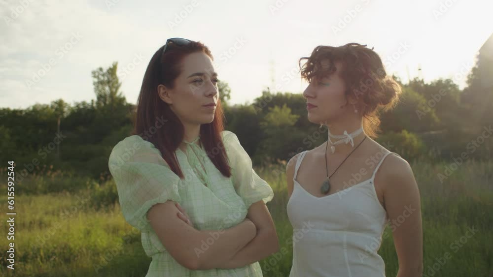 Amidst the beauty of nature, two women in a committed relationship find joy and love during their vacation, celebrating their LGBTQ identity and embracing the freedom to travel Amidst the beauty of nature, two women in a committed relationship find joy and love during their vacation, celebrating their LGBTQ identity and embracing the freedom to travel