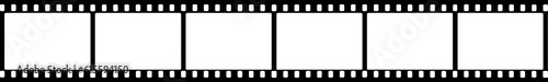 35 mm filmstrip with six frames with transparent background (PNG image) for banners, mockups, designs etc.